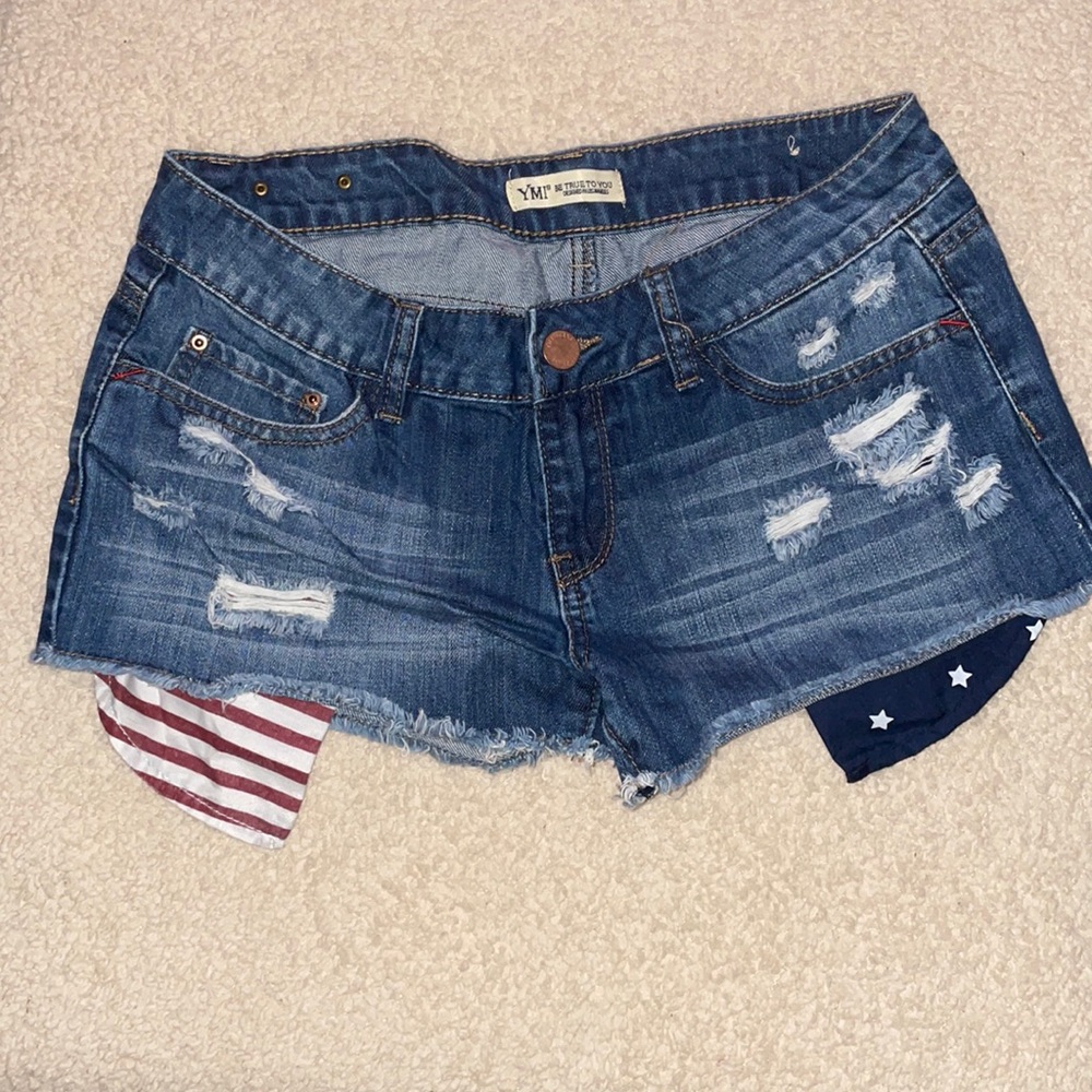 YMI American flag shorts